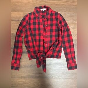 Madewell  XS Women’s Buffalo Plaid Button Up With Front Tie